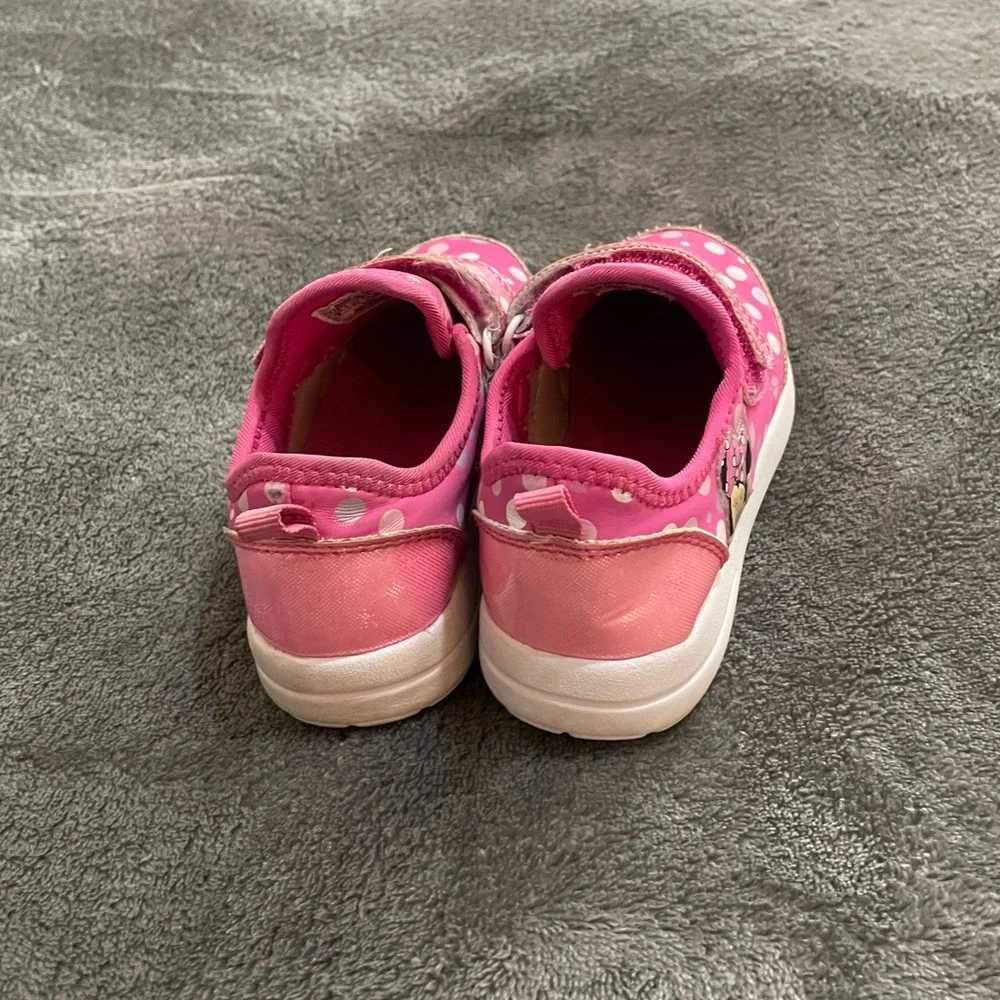 Disney Minnie Mouse Kids Pink Polka Dot Shoes - Picture 7 of 8